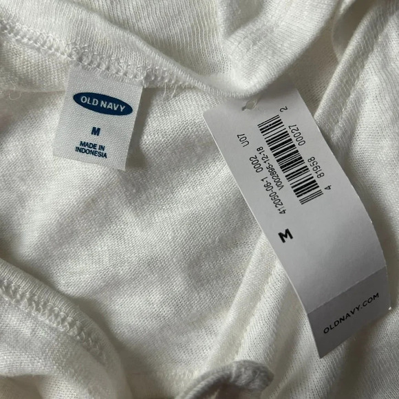 Old Navy Tank Top, Linen Blend open back tie Medium - Picture 3 of 6